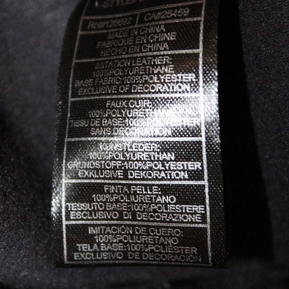 Steve Madden Black Faux Leather Cargo Pants Size L - Picture 5 of 5